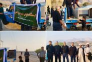 برپایی ایستگاه صلواتی شهرداری اهرم، در مسیر پیاده روی ولایت