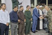 آئین تجلیل از رزمندگان در شهر اهرم برگزار شد